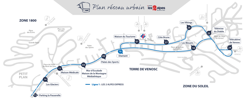 Ligne 1 : LES 2 ALPES EXPRESS